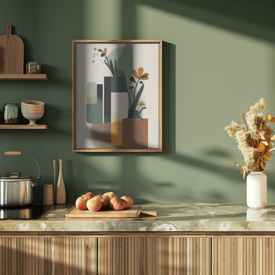 Geometric Vases - Stretched Canvas, Poster or Fine Art Print I Heart Wall Art