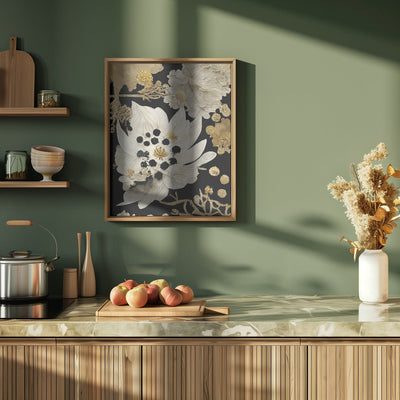 Beige Dry Flowers - Stretched Canvas, Poster or Fine Art Print I Heart Wall Art