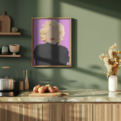 Faceless Marilyn Monroe Modern Art - Stretched Canvas, Poster or Fine Art Print I Heart Wall Art