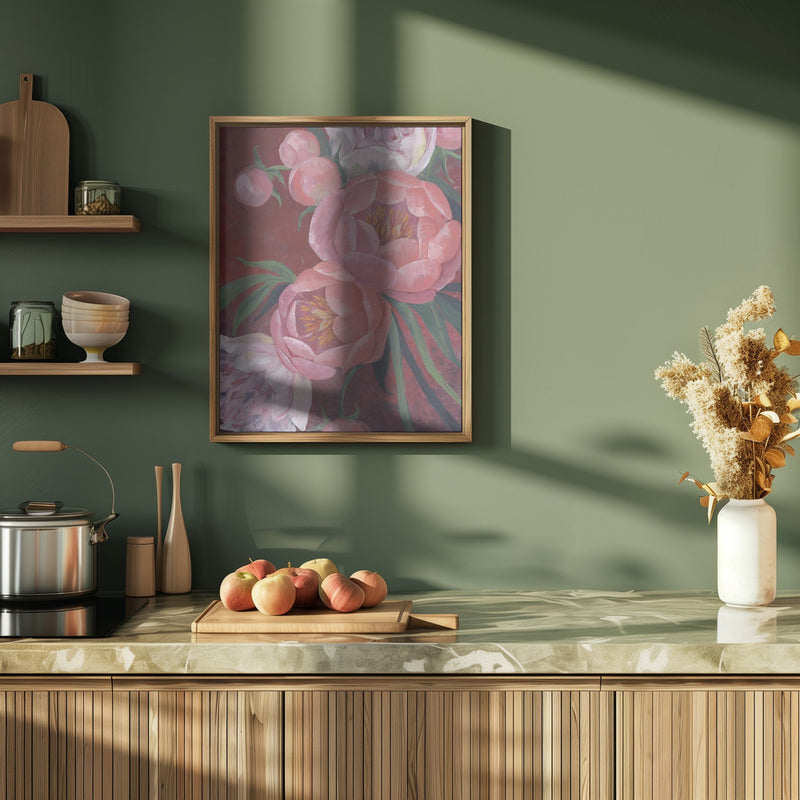 Nevaeh peonies - Stretched Canvas, Poster or Fine Art Print I Heart Wall Art