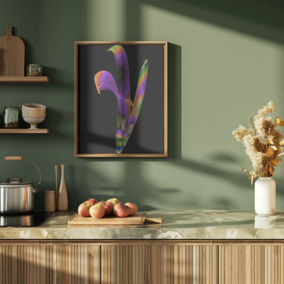 Digital Flower - Stretched Canvas, Poster or Fine Art Print I Heart Wall Art