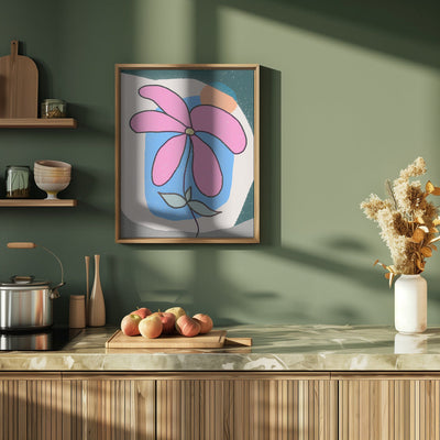 Pink Flower - Stretched Canvas, Poster or Fine Art Print I Heart Wall Art