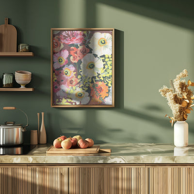 White Anemones - Stretched Canvas, Poster or Fine Art Print I Heart Wall Art