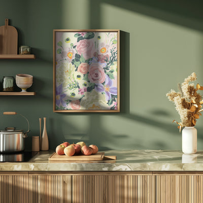 Romantic Bouqet - Stretched Canvas, Poster or Fine Art Print I Heart Wall Art