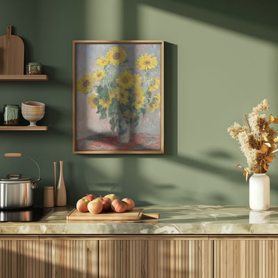 Bouquet Of Sunflowers - Stretched Canvas, Poster or Fine Art Print I Heart Wall Art