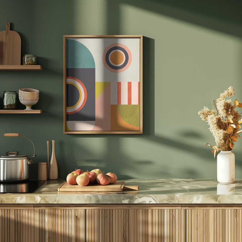 Playing Around Shapes 2 - Stretched Canvas, Poster or Fine Art Print I Heart Wall Art