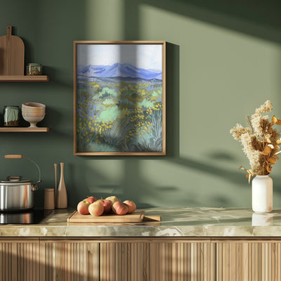 Blue Valley - Stretched Canvas, Poster or Fine Art Print I Heart Wall Art