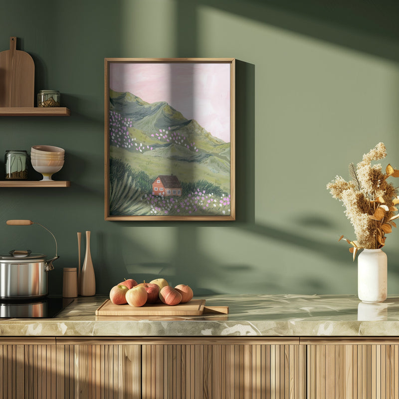 Mountain House - Stretched Canvas, Poster or Fine Art Print I Heart Wall Art