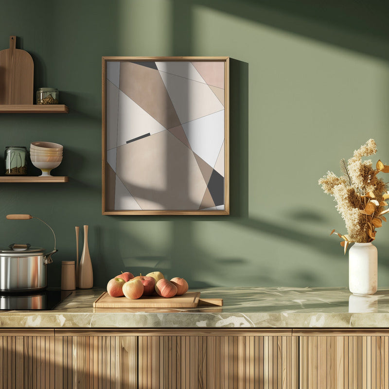 Geometric Beige art - Stretched Canvas, Poster or Fine Art Print I Heart Wall Art