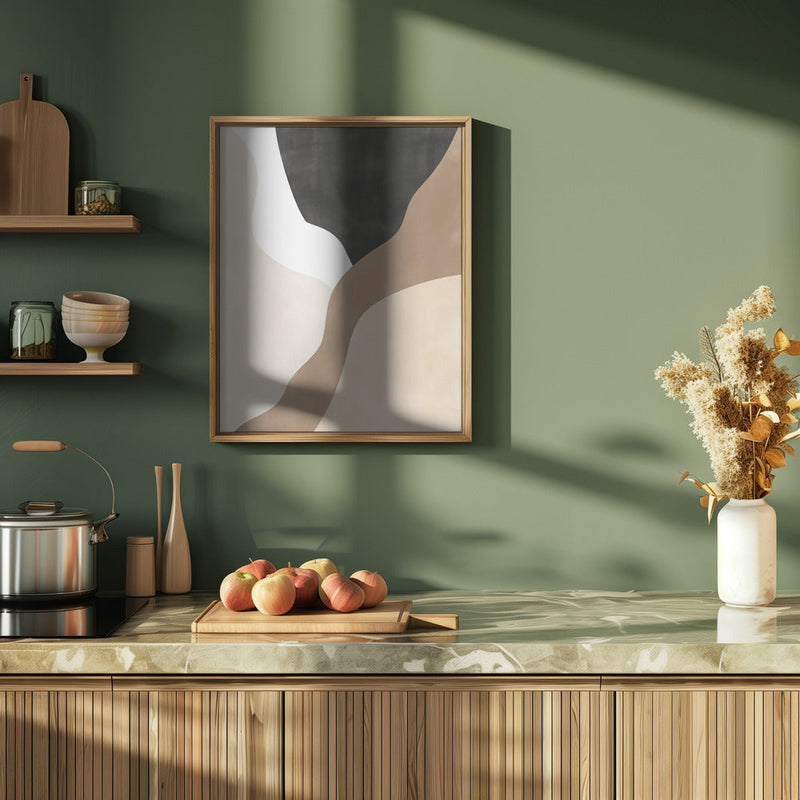 Abstract Beige and Brown Art - Stretched Canvas, Poster or Fine Art Print I Heart Wall Art