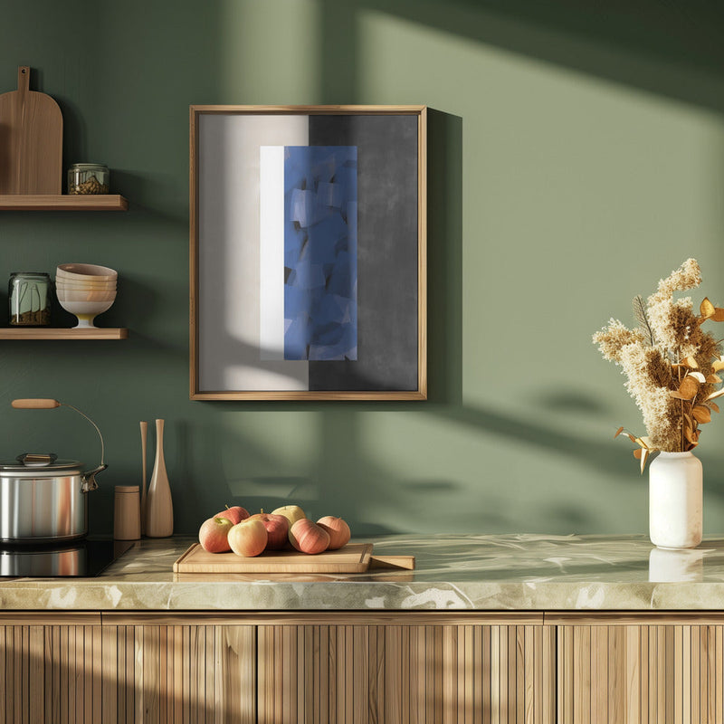 Blue Block Essence - Stretched Canvas, Poster or Fine Art Print I Heart Wall Art