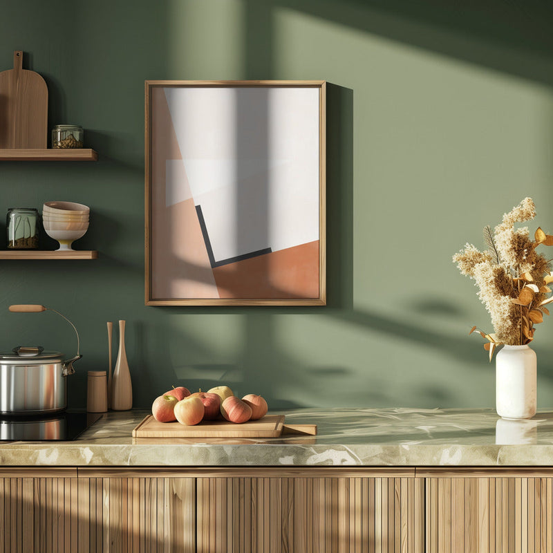 Abstract Geometric Art With Muted Tones - Stretched Canvas, Poster or Fine Art Print I Heart Wall Art