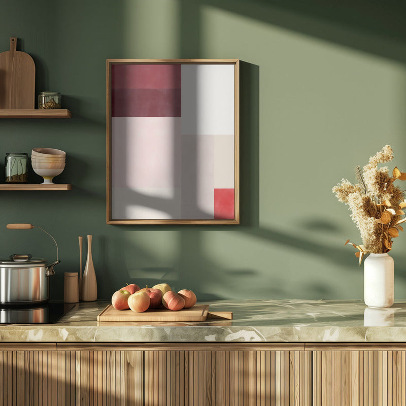 Crimson Hues Harmony - Stretched Canvas, Poster or Fine Art Print I Heart Wall Art