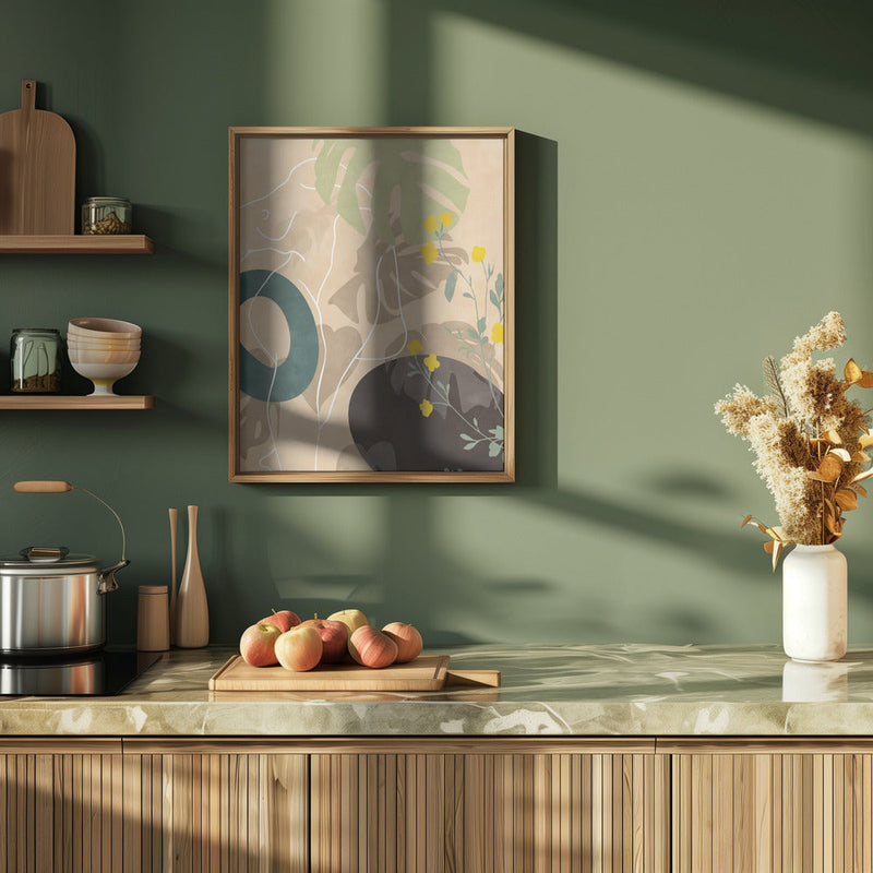 Leaves Nude 24. Januar 2021 13 Kopie - Stretched Canvas, Poster or Fine Art Print I Heart Wall Art