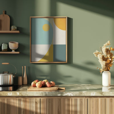 Rainbow Plus Shapes10 - Stretched Canvas, Poster or Fine Art Print I Heart Wall Art