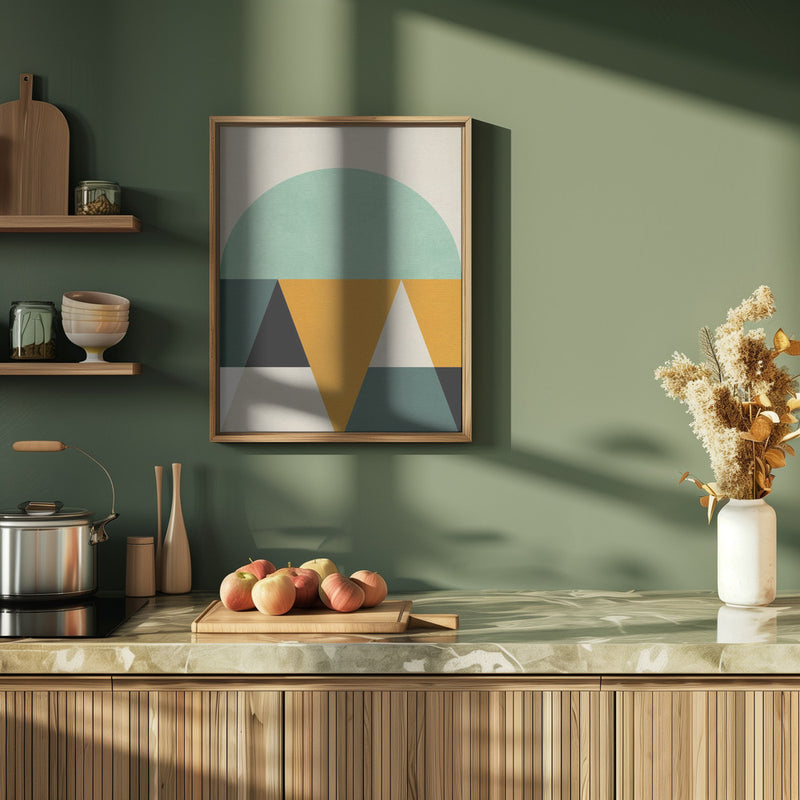 Rainbow Plus Shapes4 - Stretched Canvas, Poster or Fine Art Print I Heart Wall Art