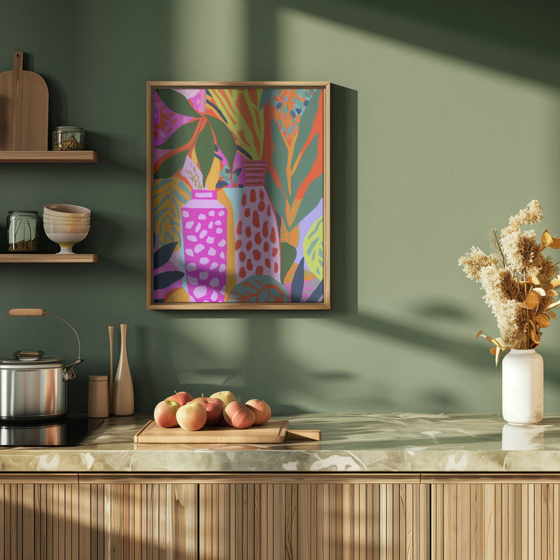 Vases And Botanic - Stretched Canvas, Poster or Fine Art Print I Heart Wall Art