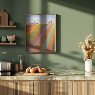 Stripy Valley - Stretched Canvas, Poster or Fine Art Print I Heart Wall Art