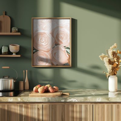 Coral roses - Stretched Canvas, Poster or Fine Art Print I Heart Wall Art