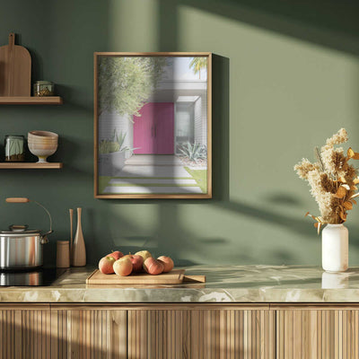 Magenta Pink Doors - Stretched Canvas, Poster or Fine Art Print I Heart Wall Art