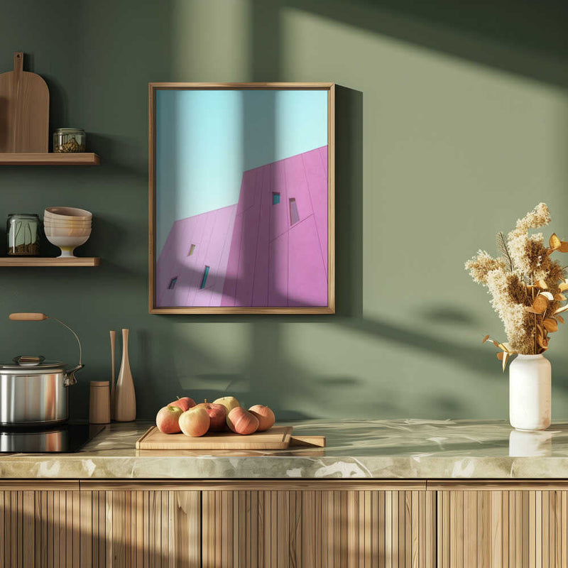 Saguaro Hotel Pink Building Walls - Stretched Canvas, Poster or Fine Art Print I Heart Wall Art