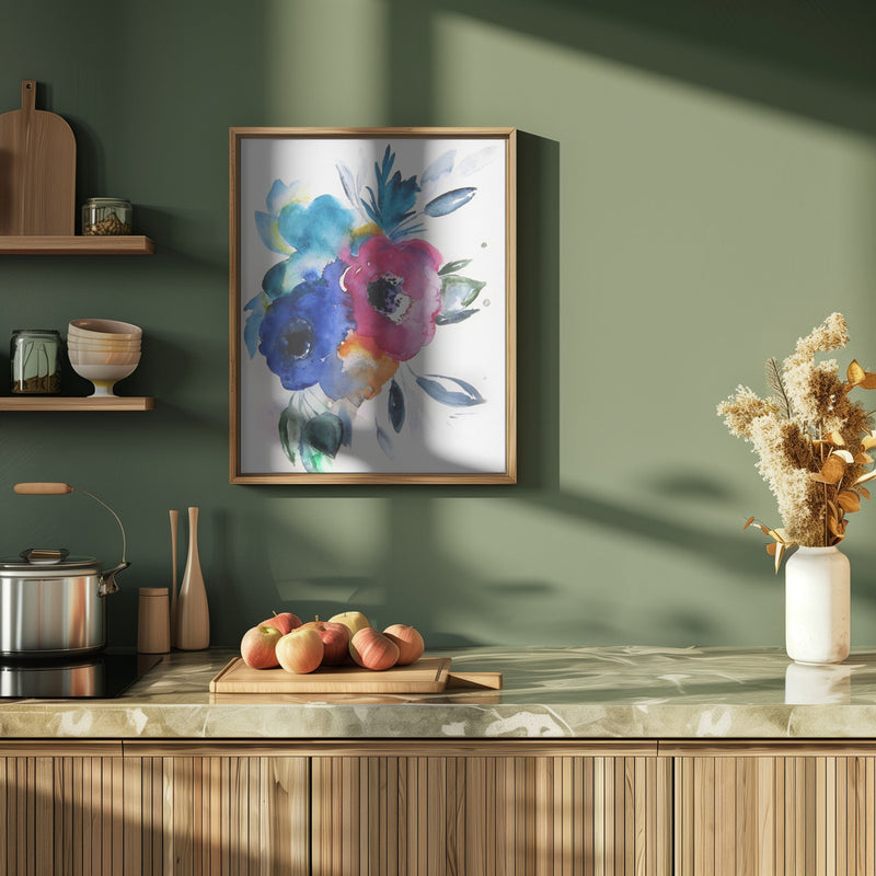 Floralno9 - Stretched Canvas, Poster or Fine Art Print I Heart Wall Art