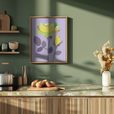 Popart Rose Ii - Stretched Canvas, Poster or Fine Art Print I Heart Wall Art