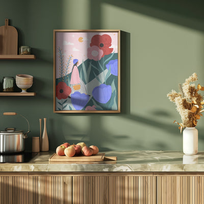 Flower Walk - Stretched Canvas, Poster or Fine Art Print I Heart Wall Art