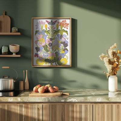 9933x14043 Din Sleeping 143 Abstract Autumn Floral.png - Stretched Canvas, Poster or Fine Art Print I Heart Wall Art
