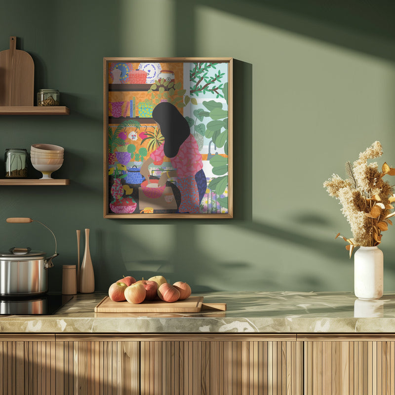 9933x14043 Din 128 Cooking My Breakfast - Stretched Canvas, Poster or Fine Art Print I Heart Wall Art