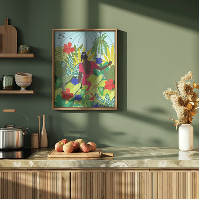 9933x14043 Din 87 Walking In My Greenhouse - Stretched Canvas, Poster or Fine Art Print I Heart Wall Art