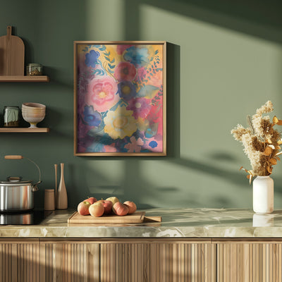 Watercolor Floral No. 6 - Stretched Canvas, Poster or Fine Art Print I Heart Wall Art