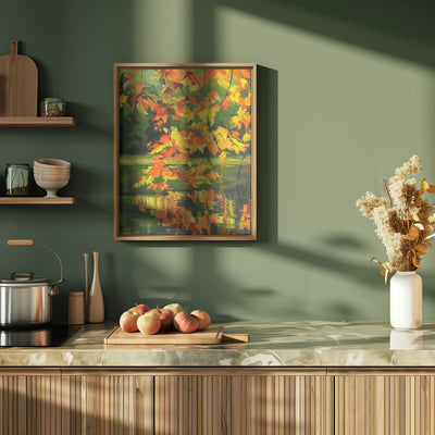 Autumn Reflections - Stretched Canvas, Poster or Fine Art Print I Heart Wall Art