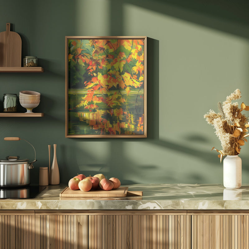 Autumn Reflections - Stretched Canvas, Poster or Fine Art Print I Heart Wall Art