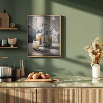 Cubist Cocktails - Stretched Canvas, Poster or Fine Art Print I Heart Wall Art