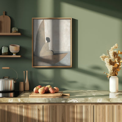 Woman On Boat - Stretched Canvas, Poster or Fine Art Print I Heart Wall Art