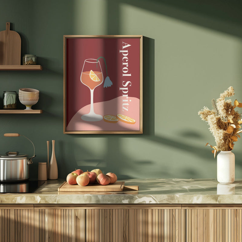 Aperol Spritz - Stretched Canvas, Poster or Fine Art Print I Heart Wall Art