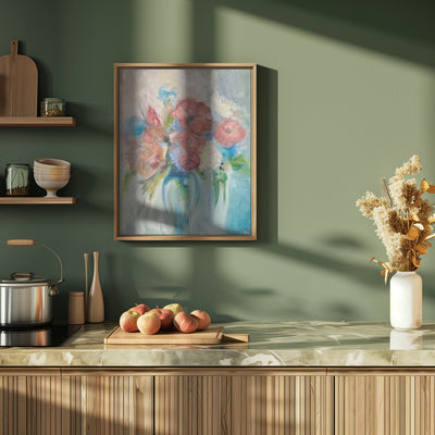 Blue Vase III - Stretched Canvas, Poster or Fine Art Print I Heart Wall Art