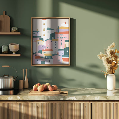 Town - Stretched Canvas, Poster or Fine Art Print I Heart Wall Art