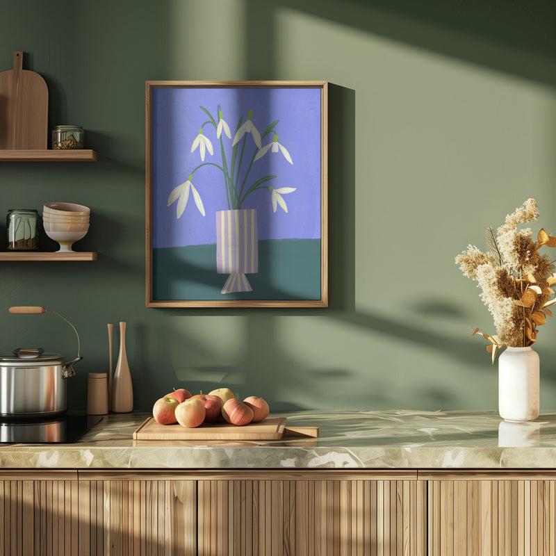 Snowdrops - Stretched Canvas, Poster or Fine Art Print I Heart Wall Art