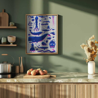 Creatures of the Deep - Stretched Canvas, Poster or Fine Art Print