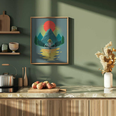 Mountain Range Riding - Stretched Canvas, Poster or Fine Art Print