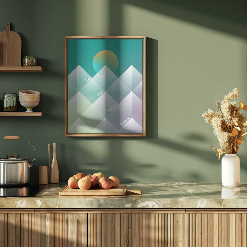 The Three Valleys Ski - Stretched Canvas, Poster or Fine Art Print