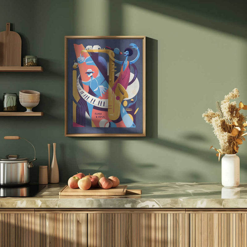 Funk &amp; Soul Geometric - Stretched Canvas, Poster or Fine Art Print