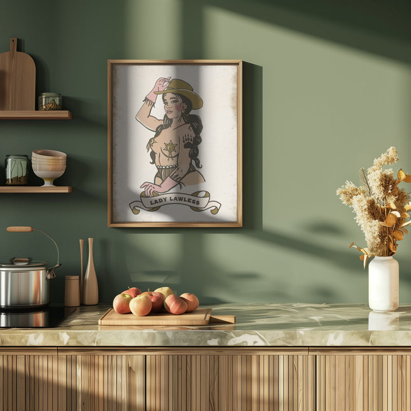 Lady Lawless - Stretched Canvas, Poster or Fine Art Print I Heart Wall Art