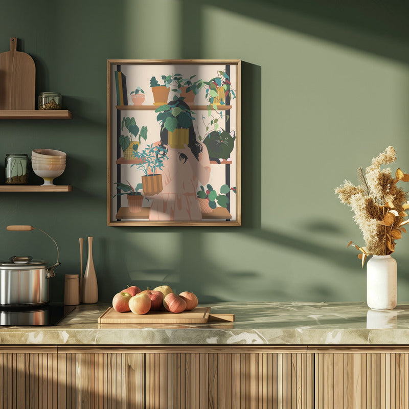 Potted Oasis - Stretched Canvas, Poster or Fine Art Print I Heart Wall Art