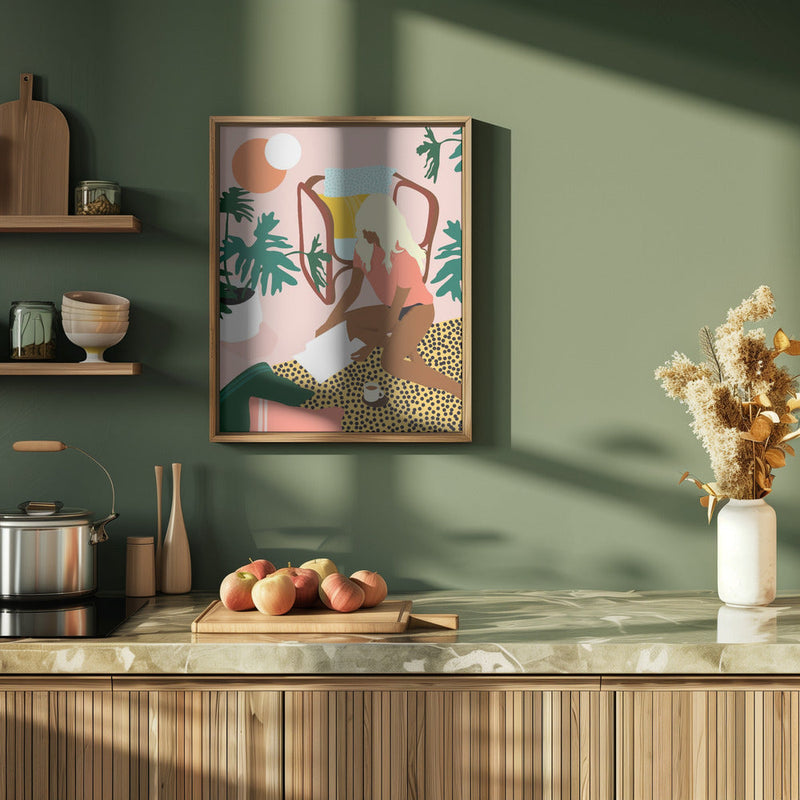 Chic Reading Corner - Stretched Canvas, Poster or Fine Art Print I Heart Wall Art