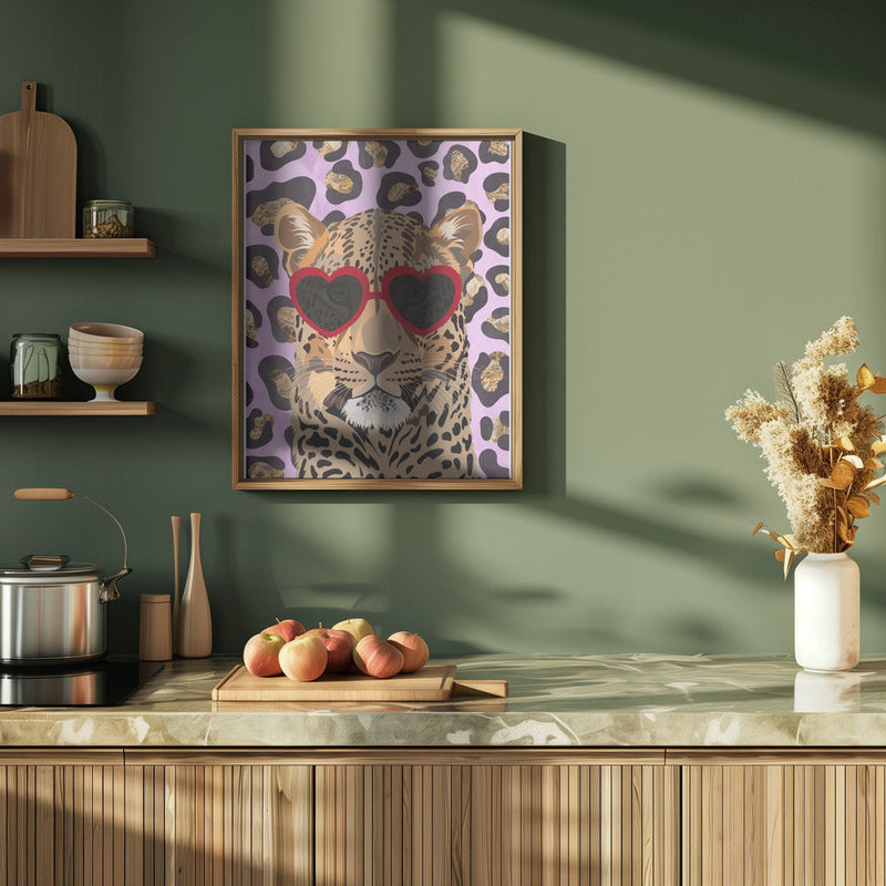Leopard Print Leopard Pink - Stretched Canvas, Poster or Fine Art Print I Heart Wall Art