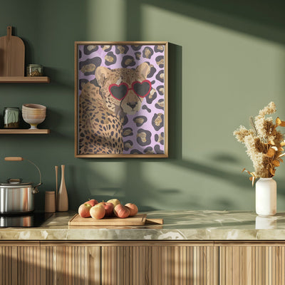 Leopard Print Pink - Stretched Canvas, Poster or Fine Art Print I Heart Wall Art