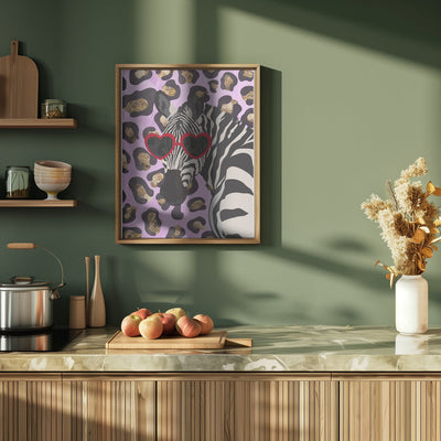 Leopard Print Zebra Pink - Stretched Canvas, Poster or Fine Art Print I Heart Wall Art